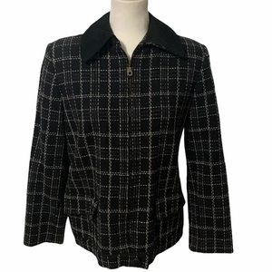 Harve Benard Full Zip Black Blazer